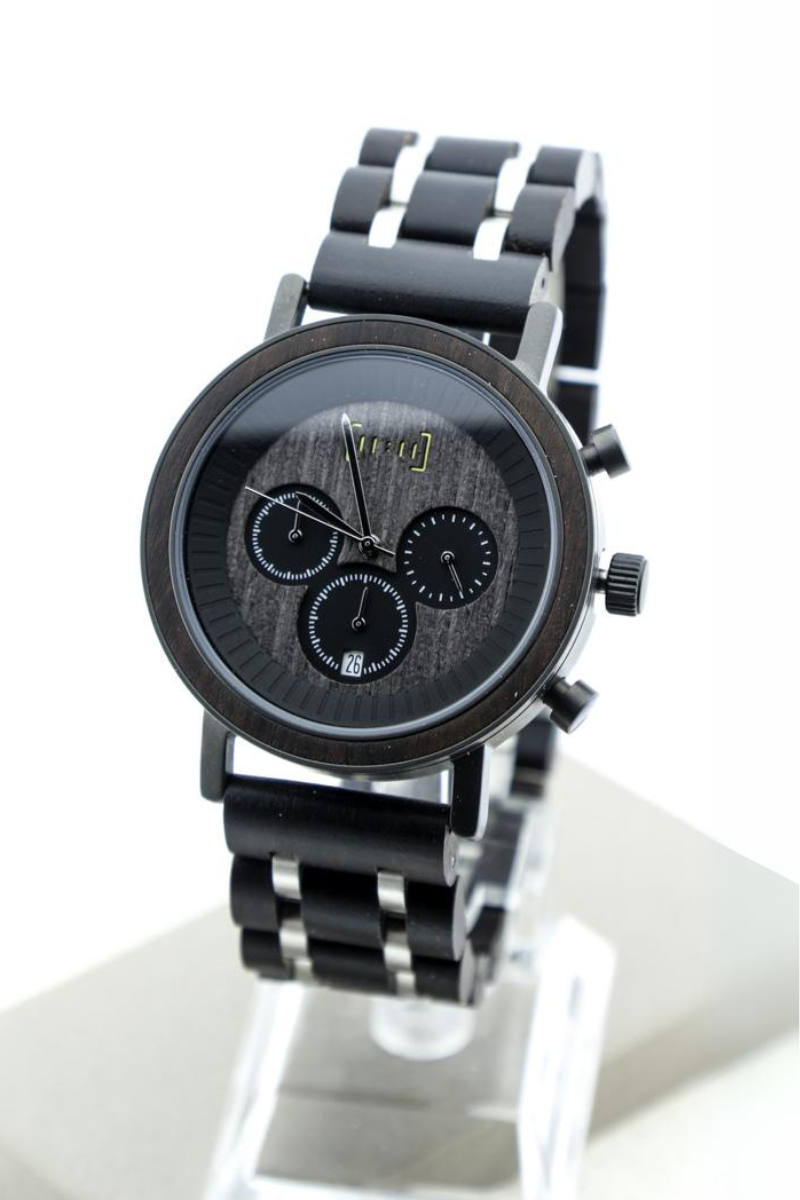 Reloj Análogo Ebony Wood y Acero Inox GR001-5C