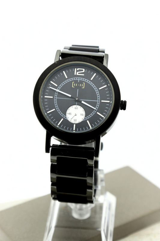 Reloj Análogo Ebony Wood y Acero Inox GR012-1C