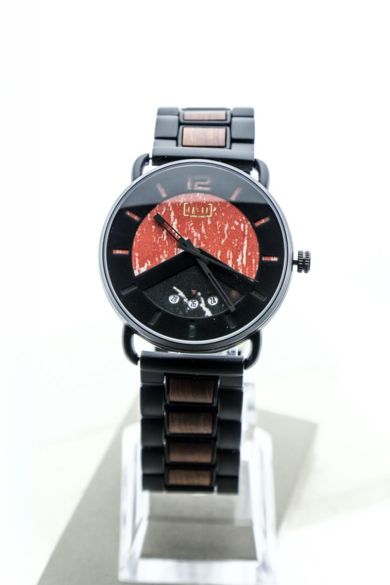 Reloj Análogo Ebony Wood y Acero Inox GR030-1C