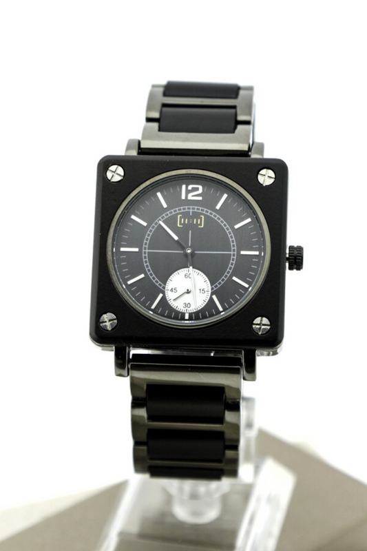 Reloj Análogo Ebony Wood y Acero Inox GR014-2C