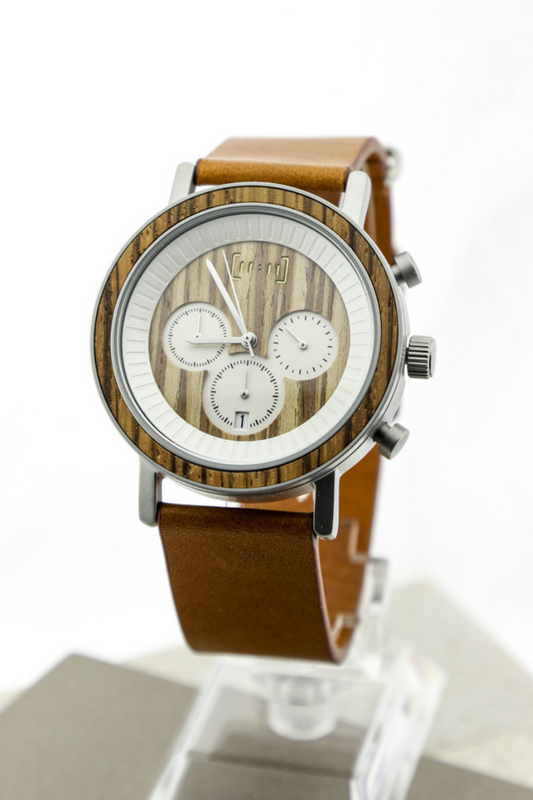 Reloj Análogo Ebony  Wood - Cuero GR001-2C