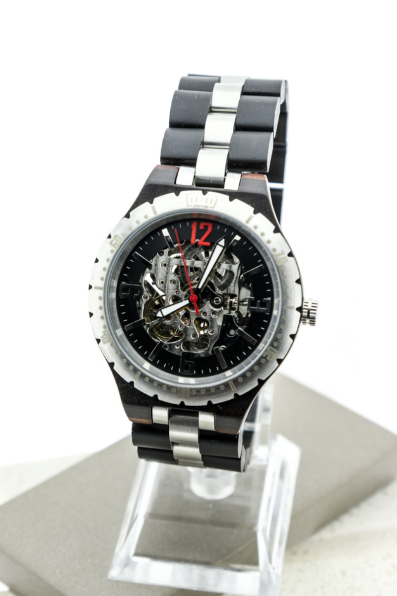 Reloj Mecánico Ebony Wood BLK GQ029-1C