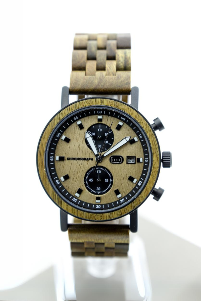 Reloj Análogo Ebony Wood GZ005-3C