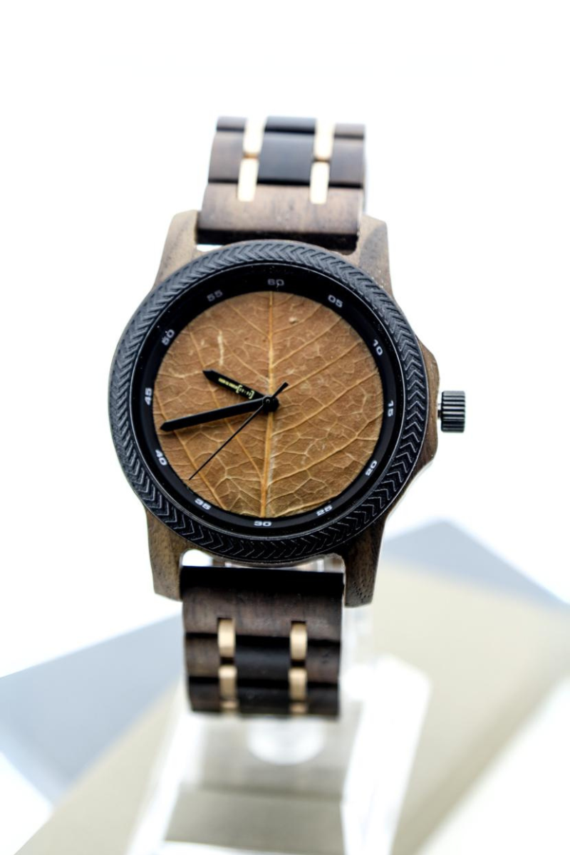 Reloj Análogo Nogal y Ébano Wood GT155-1C