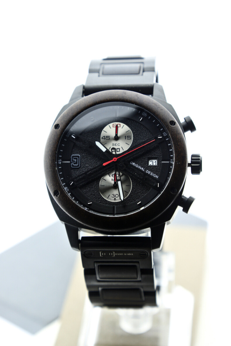 Reloj Análogo Ebony Wood y Acero Inox GT107-1C