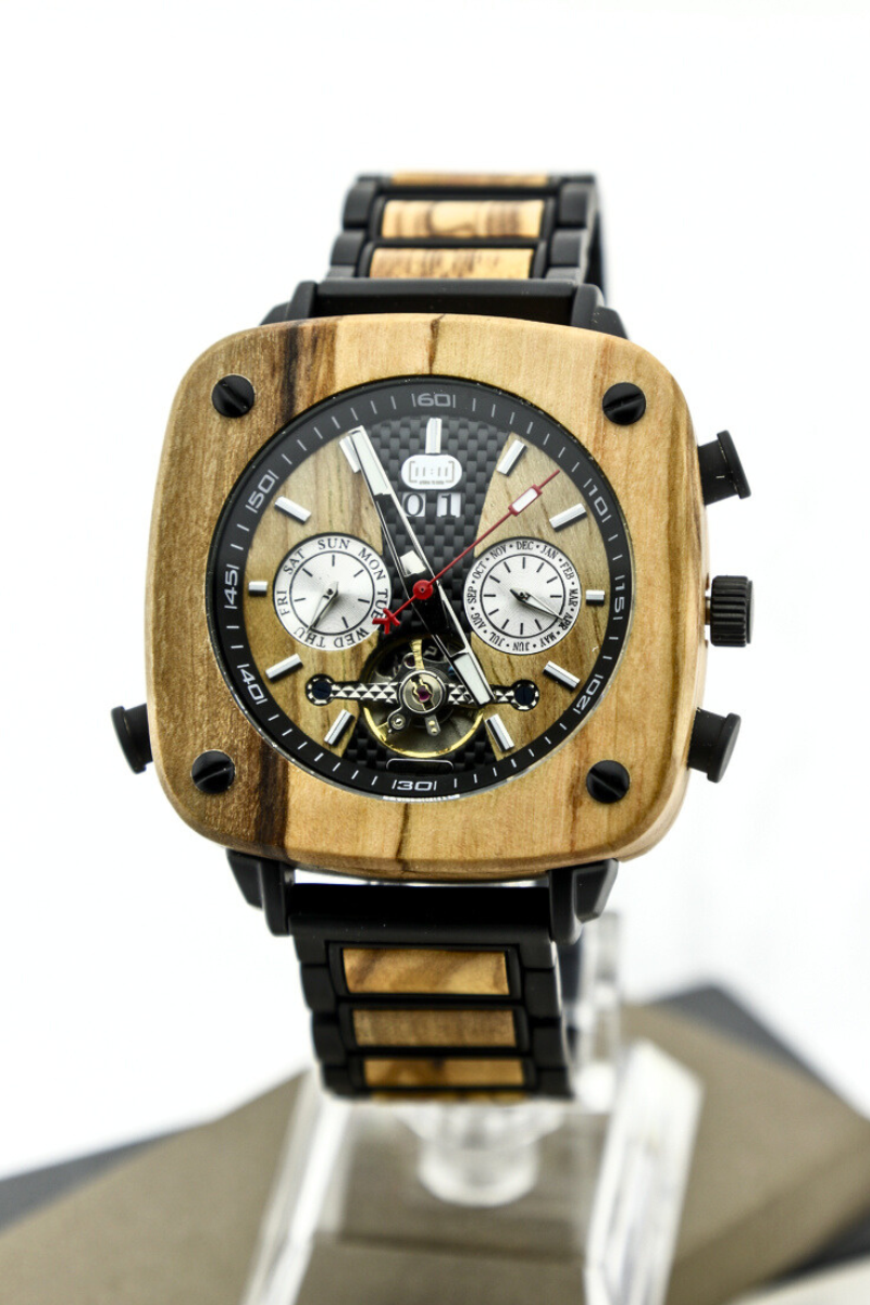 Reloj Mecánico Ebony Wood BLK GT053-2C