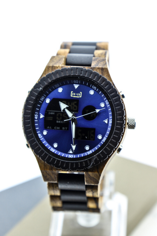 Reloj Análogo Madera West y Acero Inox GT040-3C