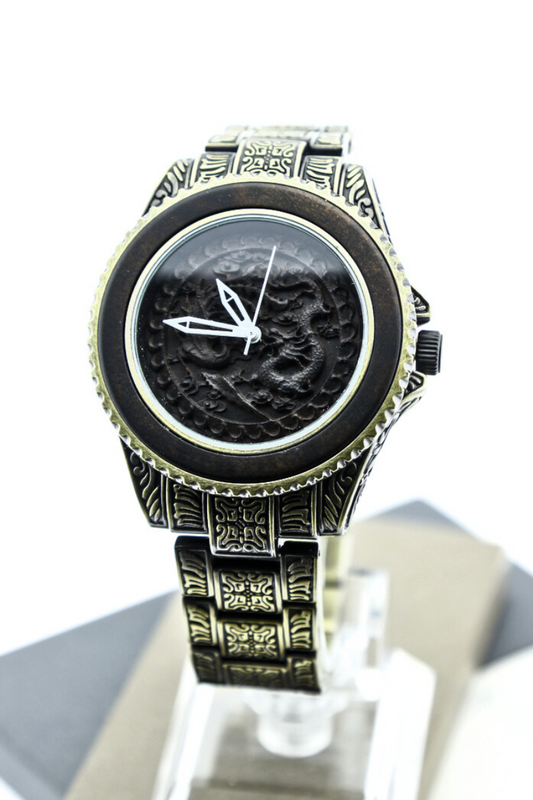 Reloj Análogo Ebony Wood y Acero Inox GT072-1C