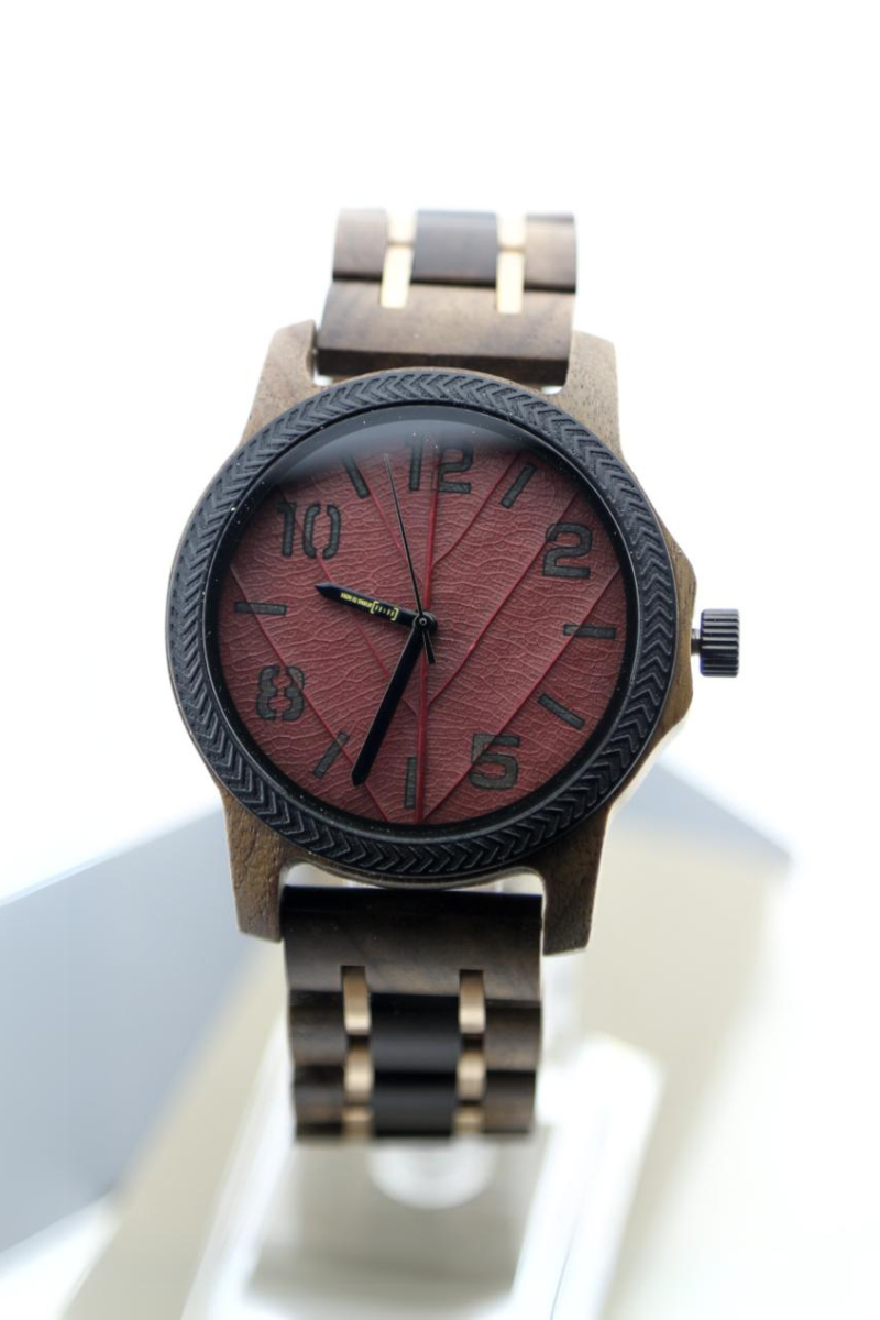 Reloj Análogo Nogal y Ébano Wood GT155-5C