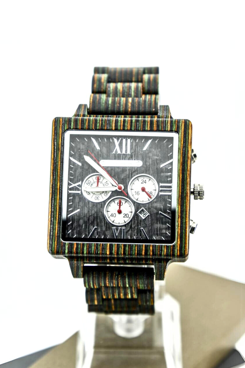 Reloj Análogo Ebony Wood y Acero Inox GT054-1C