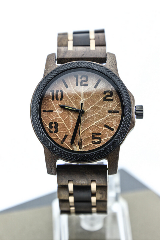 Reloj Análogo Nogal y Ébano Wood GT155-4C