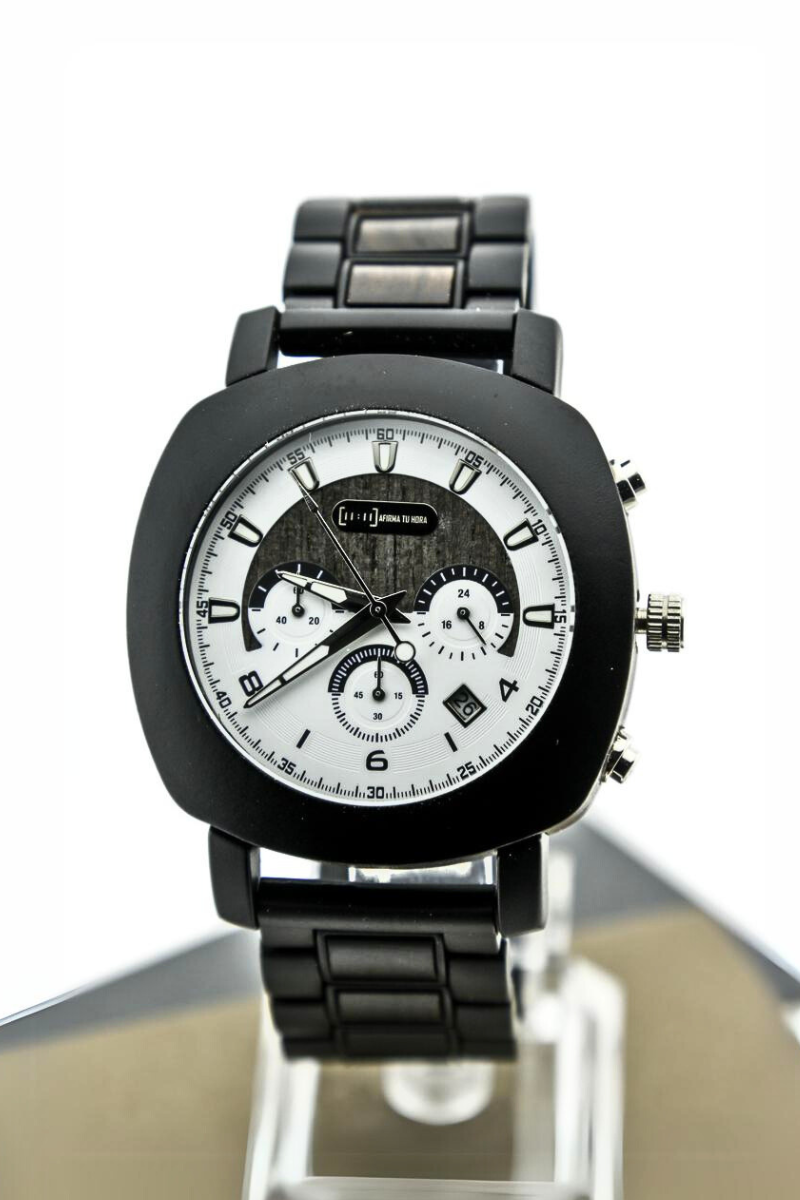 Reloj Análogo Ebony Wood y Acero Inox GT088-1C