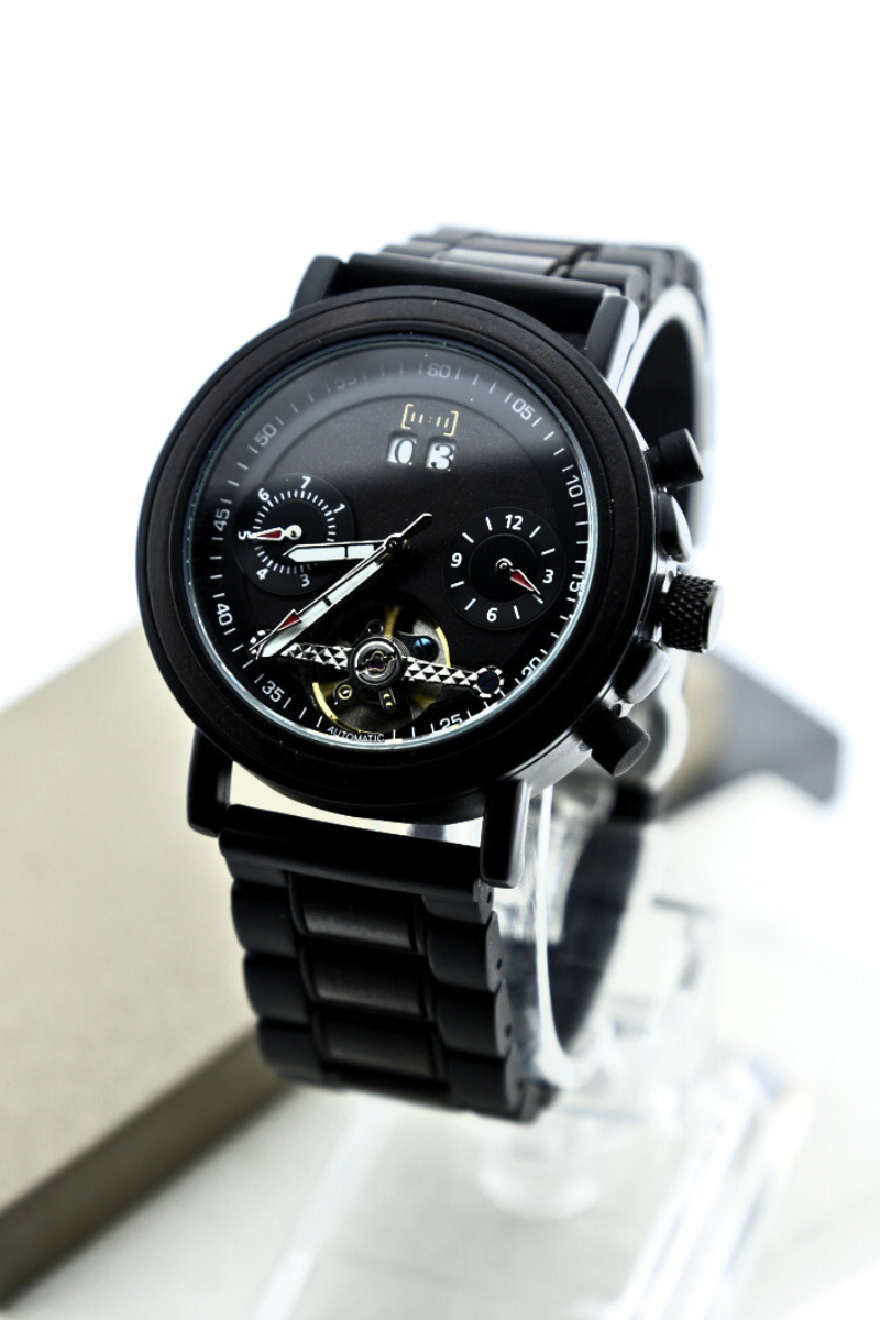 Reloj Mecánico Ebony Wood BLK GT038-1C